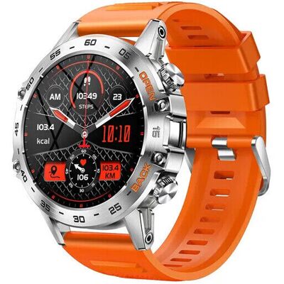 STOYOTU (Silicone Orange) Men Smart Watches for iOS Android Sports Fitness Tracker Water STOYOTU (Silicone Orange) Men Smart Watches for iOS Android Sports Fitness Tracker Water