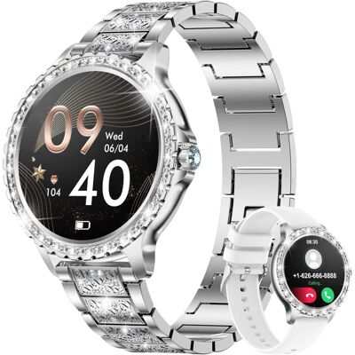 Chronus Silver Smart Watch for Women - Bluetooth Fitness Tracker Chronus Silver Smart Watch for Women - Bluetooth Fitness Tracker