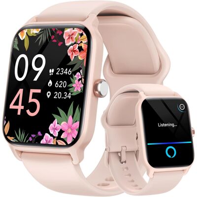 Chronus Women's Health Smartwatch 1.8" HD - Alexa, Fitness & Cycle Tracker (Pink Chronus Women's Health Smartwatch 1.8" HD - Alexa, Fitness & Cycle Tracker (Pink
