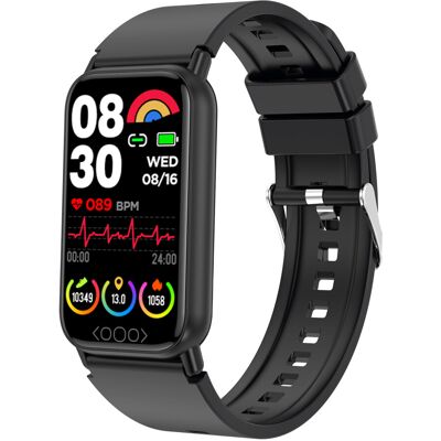 GOPLUSHTOY (Black) Blood Glucose Monitor Health Smart Watch Men ECG PPG Blood Pressure Meas GOPLUSHTOY (Black) Blood Glucose Monitor Health Smart Watch Men ECG PPG Blood Pressure Meas