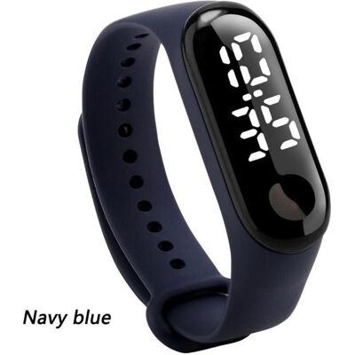 Maxpower (navy blue) 6 Color Led Digital Watch Touch Screen Wrist Watch Bracelet Sports C Maxpower (navy blue) 6 Color Led Digital Watch Touch Screen Wrist Watch Bracelet Sports C