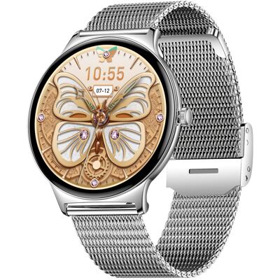 Chronus Smartwatch V89 1.43 Inch AMOLED Women's Health Bluetooth Calling Elegant UI(Silv Chronus Smartwatch V89 1.43 Inch AMOLED Women's Health Bluetooth Calling Elegant UI(Silv