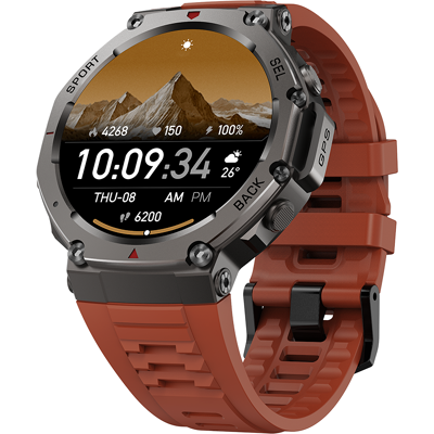 Chronus Smartwatch DM58 GPS 5ATM Waterproof AMOLED Display Sports Watch(Red) Chronus Smartwatch DM58 GPS 5ATM Waterproof AMOLED Display Sports Watch(Red)