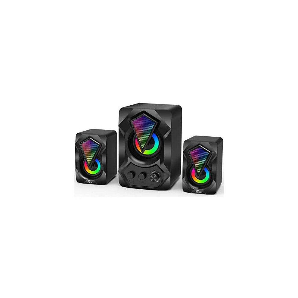 NJSJ Computer Speakers with Subwoofer,USB-Powered 2.1 PC Stereo Multimedia Sound