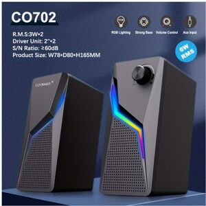 FLEMYE (Black) 2.0CH Stereo PC Computer Gaming Speakers 6W Multimedia Monitor Speakers FLEMYE (Black) 2.0CH Stereo PC Computer Gaming Speakers 6W Multimedia Monitor Speakers