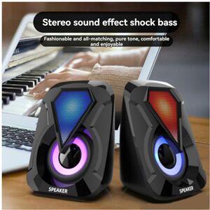 TAUOH USB Wired Computer Speaker Desktop Gaming Powerful Bass Loudspeaker TAUOH USB Wired Computer Speaker Desktop Gaming Powerful Bass Loudspeaker