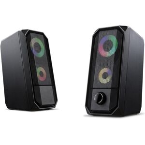 GreenZech Wired Computer Speaker 10W Stereo Bass RGB Luminous USB 3.5mm Desktop Soundbar M GreenZech Wired Computer Speaker 10W Stereo Bass RGB Luminous USB 3.5mm Desktop Soundbar M