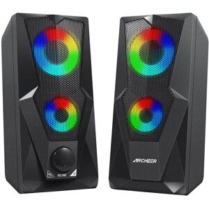 GreenZech Computer Speaker Gaming Speaker RGB Light PC 2.0 USB Powered Stereo Volume Contr GreenZech Computer Speaker Gaming Speaker RGB Light PC 2.0 USB Powered Stereo Volume Contr