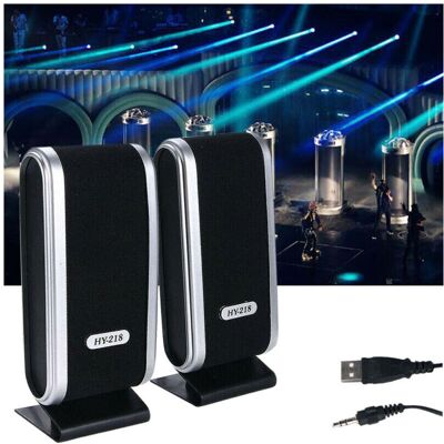 Unbranded USB Power Wired Computer Speakers Stereo 3.5mm Jack Aux For Desktop PC Laptop Unbranded USB Power Wired Computer Speakers Stereo 3.5mm Jack Aux For Desktop PC Laptop