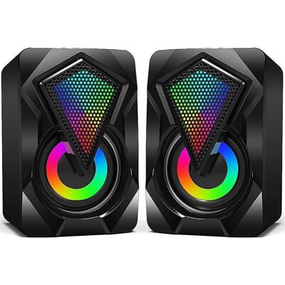 Unbranded Pc Desktop Speakers Mini Rgb Stereo Speakers With Colorful Led Light For Compute Unbranded Pc Desktop Speakers Mini Rgb Stereo Speakers With Colorful Led Light For Compute