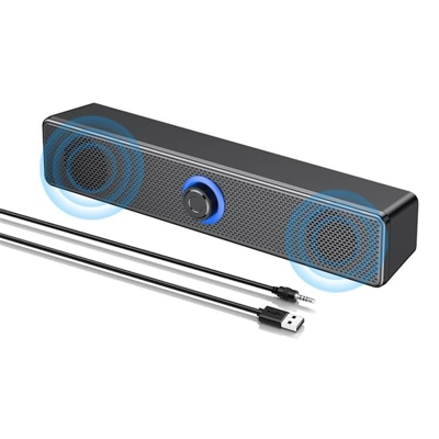 Saudism Bluetooth Computer Speakers with Knob Volume Control and 3.5mm Aux Input,Portabl Saudism Bluetooth Computer Speakers with Knob Volume Control and 3.5mm Aux Input,Portabl