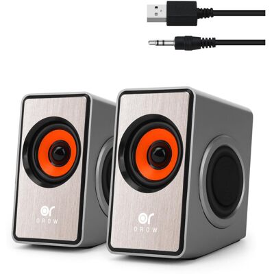 OR O R O W OROW PC Speakers, Mini Computer Speaker for PC with Bass Diaphragm,12W Desktop S OR O R O W OROW PC Speakers, Mini Computer Speaker for PC with Bass Diaphragm,12W Desktop S