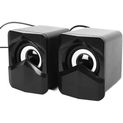 Unbranded 2pcs Portable Wired Desktop Speakers with 4D Stereo Subwoofer for Home Unbranded 2pcs Portable Wired Desktop Speakers with 4D Stereo Subwoofer for Home