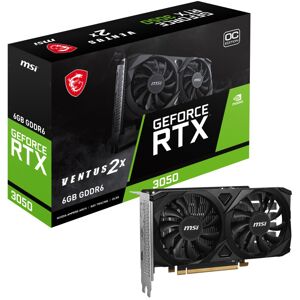 MSI GeForce RTX 3050 VENTUS 2X E 6G OC Gaming Graphics Card - 6GB GDDR6, 1492 MH MSI GeForce RTX 3050 VENTUS 2X E 6G OC Gaming Graphics Card - 6GB GDDR6, 1492 MH