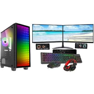 Computek Gaming PC Core i5 16GB RAM 1TB+128GB SSD GT730 2GB 2x22 Monitor Dual Stand ABYSS Computek Gaming PC Core i5 16GB RAM 1TB+128GB SSD GT730 2GB 2x22 Monitor Dual Stand ABYSS