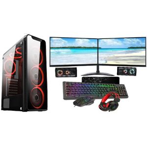 Computek Gaming PC Core i5 16GB RAM 1TB+128GB SSD GT730 2GB 2x22 Monitor Dual Stand 6 FAN Computek Gaming PC Core i5 16GB RAM 1TB+128GB SSD GT730 2GB 2x22 Monitor Dual Stand 6 FAN