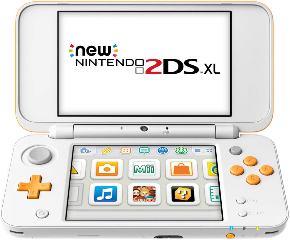 USED New Nintendo 2DS XL Handheld Console   White & Orange EU Version