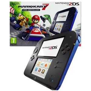 REFURBISHED Nintendo 2DS Handheld ConsoleBlack/Blue + Pre-installed Mario Kart 7 3DS Bundle REFURBISHED Nintendo 2DS Handheld ConsoleBlack/Blue + Pre-installed Mario Kart 7 3DS Bundle