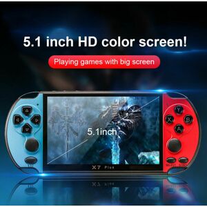Unbranded (X7 Plus 5.1'' Red/Blue) Handheld Game Console Player Portable Video Game Consol Unbranded (X7 Plus 5.1'' Red/Blue) Handheld Game Console Player Portable Video Game Consol