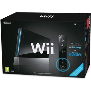 REFURBISHED Nintendo Wii (Black) with Wii Sports + Wii Sports Resort: Includes Wii Remote Pl REFURBISHED Nintendo Wii (Black) with Wii Sports + Wii Sports Resort: Includes Wii Remote Pl