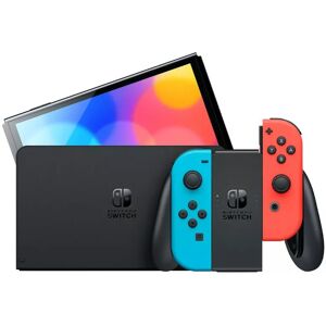 REFURBISHED Nintendo Switch Games Console OLED 7" Touchscreen 64GB Joy-Cons Neon Red Blue REFURBISHED Nintendo Switch Games Console OLED 7" Touchscreen 64GB Joy-Cons Neon Red Blue