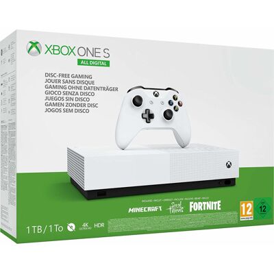 REFURBISHED Xbox One S 1TB All-Digital (Minecraft / Sea of Thieves / Fortnite) REFURBISHED Xbox One S 1TB All-Digital (Minecraft / Sea of Thieves / Fortnite)