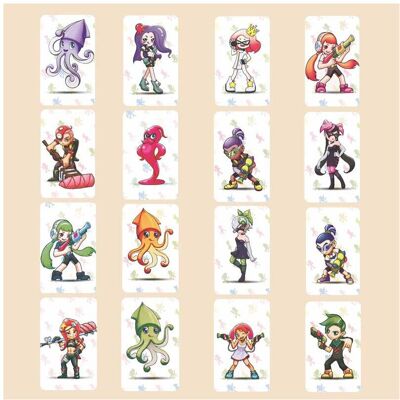 GANBUY (16 Mini Square tag) 16PCS Splatoon 2 Amiibo for Nintendo Switch WII U GANBUY (16 Mini Square tag) 16PCS Splatoon 2 Amiibo for Nintendo Switch WII U