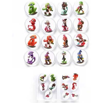 GANBUY (16 Mini Circular tag) 16PCS Splatoon 2 Amiibo for Nintendo Switch WII U GANBUY (16 Mini Circular tag) 16PCS Splatoon 2 Amiibo for Nintendo Switch WII U