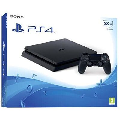 REFURBISHED Sony Playstation 4 Slim Console 500GB Jet Black PS4 REFURBISHED Sony Playstation 4 Slim Console 500GB Jet Black PS4