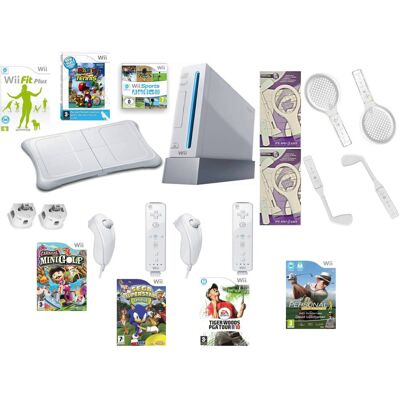 REFURBISHED (Ultimate Bundle) Nintendo Wii Mega bundle Remotes Motionplus Fit Board Sports M REFURBISHED (Ultimate Bundle) Nintendo Wii Mega bundle Remotes Motionplus Fit Board Sports M