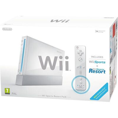 REFURBISHED Nintendo Wii Console (White) with Wii Sports + Wii Sports Resort including Wii R REFURBISHED Nintendo Wii Console (White) with Wii Sports + Wii Sports Resort including Wii R