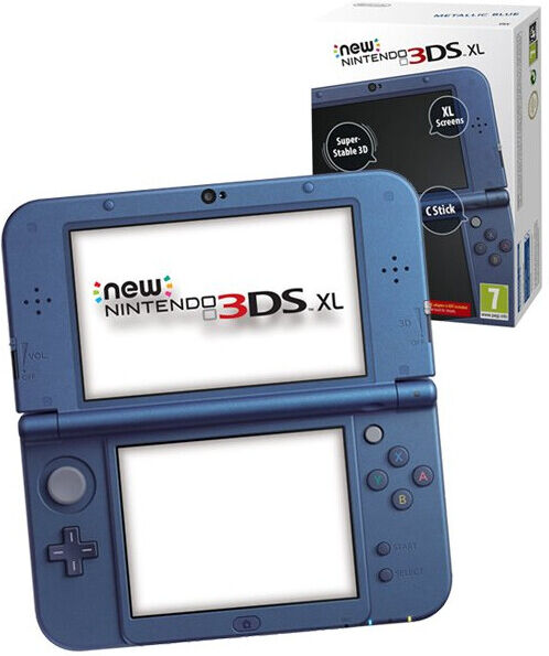 USED New Nintendo 3DS XL Console Metallic Blue with NFC Function for Amiibo