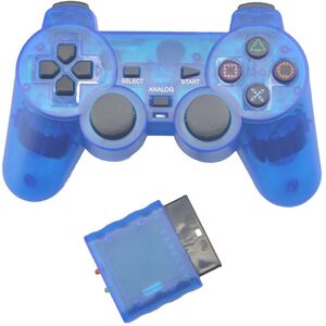 Maxpower (Blue) Transparent Color Game Controller For Sony PS2 Wireless gamepad 2.4GHz Maxpower (Blue) Transparent Color Game Controller For Sony PS2 Wireless gamepad 2.4GHz
