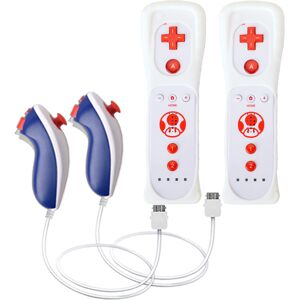 Maxpower (B red- 2 Set) 2PCS Remote Controller with Nunchuck Controller for Wii Console W Maxpower (B red- 2 Set) 2PCS Remote Controller with Nunchuck Controller for Wii Console W