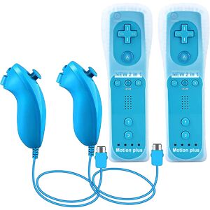 Maxpower (Blue- 2 Set) 2PCS Remote Controller with Nunchuck Controller for Wii Console Wi Maxpower (Blue- 2 Set) 2PCS Remote Controller with Nunchuck Controller for Wii Console Wi
