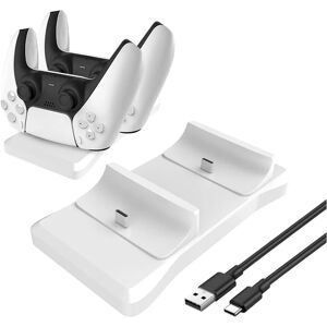 Unbranded (White) Dual Controller Charging Stand for Playstation 5 Controller Charger Stat Unbranded (White) Dual Controller Charging Stand for Playstation 5 Controller Charger Stat