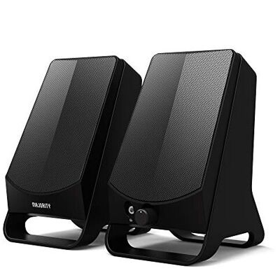 MAJORITY DX10 PC Speakers 10W Power for USB Plug and Play Classic Black with MAJORITY DX10 PC Speakers 10W Power for USB Plug and Play Classic Black with