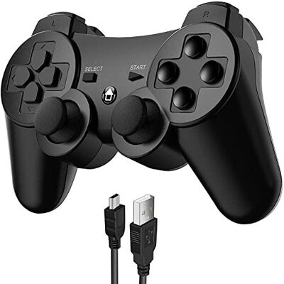 JAMSWALL Controller for Ps-3, Wireless Bluetooth Controller Gamepad Joystick Double Vibra JAMSWALL Controller for Ps-3, Wireless Bluetooth Controller Gamepad Joystick Double Vibra