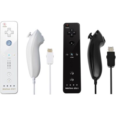 Maxpower (white black set) For Nintendo Wii/Wii U Joystick 2 in 1 Wireless Nunchuck Remot Maxpower (white black set) For Nintendo Wii/Wii U Joystick 2 in 1 Wireless Nunchuck Remot