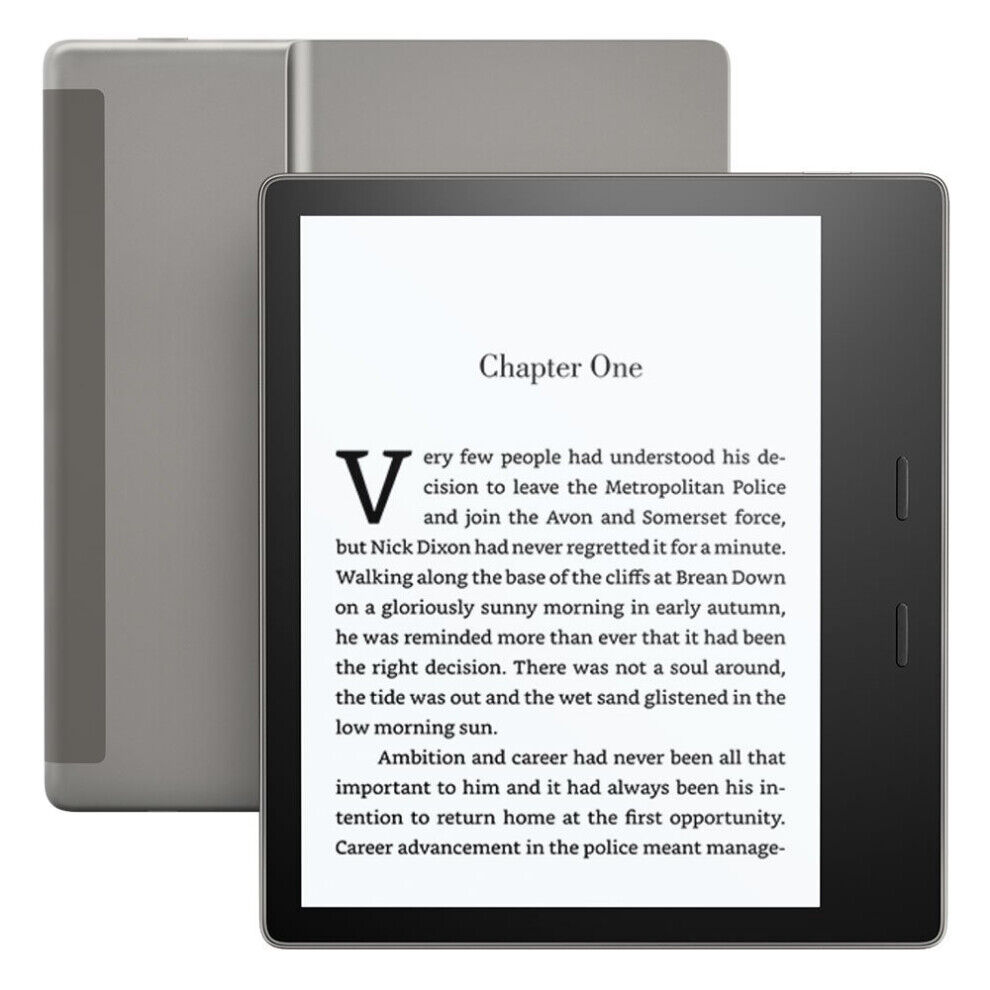 Amazon USED Kindle Oasis E-reader - Graphite, Waterproof, 7" High-Resolution Display (300 pp