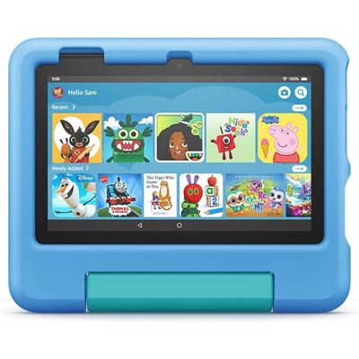 Amazon Fire 7 Kids Tablet - 7-inch Display, 16 GB, Blue - 12th Gen (2022) Kid- Amazon Fire 7 Kids Tablet - 7-inch Display, 16 GB, Blue - 12th Gen (2022) Kid-