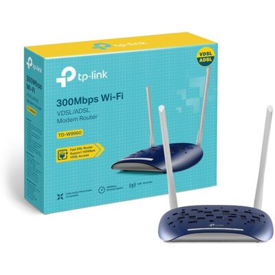 TP-LINK 300 Mbps Wireless N VDSL/ADSL Modem Router, Support Modem Only Mode, UK Plug (TD TP-LINK 300 Mbps Wireless N VDSL/ADSL Modem Router, Support Modem Only Mode, UK Plug (TD