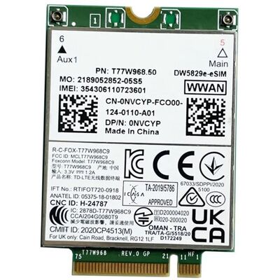 Unbranded 10X T77W968.50 DW5829e-ESIM M.2 4G Modem Module Cat9 450Mbps TDD-LTE 4G Module f Unbranded 10X T77W968.50 DW5829e-ESIM M.2 4G Modem Module Cat9 450Mbps TDD-LTE 4G Module f