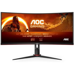 AOC 34 inch Gaming WQHD curved monitor,180Hz, Fast VA, 1ms GTG, FreeSync Premium, HD AOC 34 inch Gaming WQHD curved monitor,180Hz, Fast VA, 1ms GTG, FreeSync Premium, HD