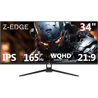Z-Edge 34 Inch Ultrawide Monitor UWQHD Gaming Monitor 165Hz 1ms MPRT, 3440x1440 Z-Edge 34 Inch Ultrawide Monitor UWQHD Gaming Monitor 165Hz 1ms MPRT, 3440x1440