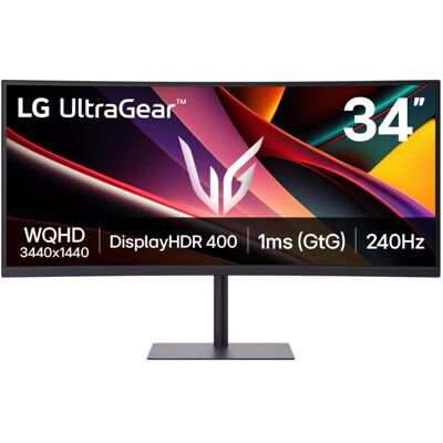 LG UltraGear G6 Gaming Monitor 34G630A-B, Curved UWQHD 1440p VA, 34 inch, 240Hz, LG UltraGear G6 Gaming Monitor 34G630A-B, Curved UWQHD 1440p VA, 34 inch, 240Hz,