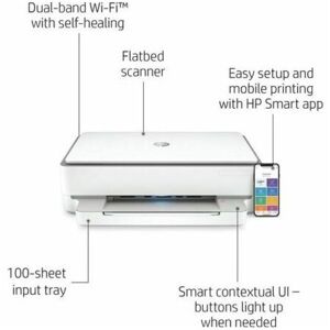 REFURBISHED HP ENVY 6032 All in One Wireless Inkjet Printer WiFi Double Sided REFURBISHED HP ENVY 6032 All in One Wireless Inkjet Printer WiFi Double Sided
