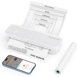 MUNBYN ITP04 Portable Thermal Printer A4, Thermal Bluetooth Printer MUNBYN ITP04 Portable Thermal Printer A4, Thermal Bluetooth Printer