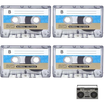 Pddenality 4 Pack Cassette Tapes, Audio Cassettes 60 min Time Blank Cassette Tapes, Great f Pddenality 4 Pack Cassette Tapes, Audio Cassettes 60 min Time Blank Cassette Tapes, Great f