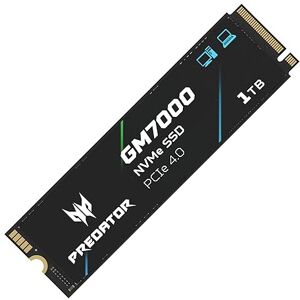 Acer Predator GM7000 1TB Internal SSD: M.2 2280 PCIe NVMe Gen4x4 with DRAM Cache Acer Predator GM7000 1TB Internal SSD: M.2 2280 PCIe NVMe Gen4x4 with DRAM Cache